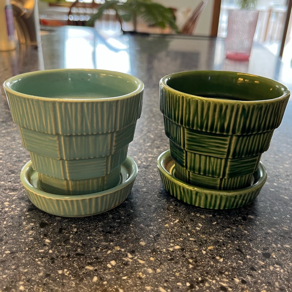 McCoy antique planters.